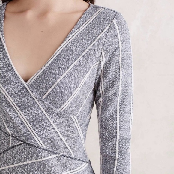 Maeve Anthropologie Wrapped Striped Column Knit Dress - Picture 2 of 8